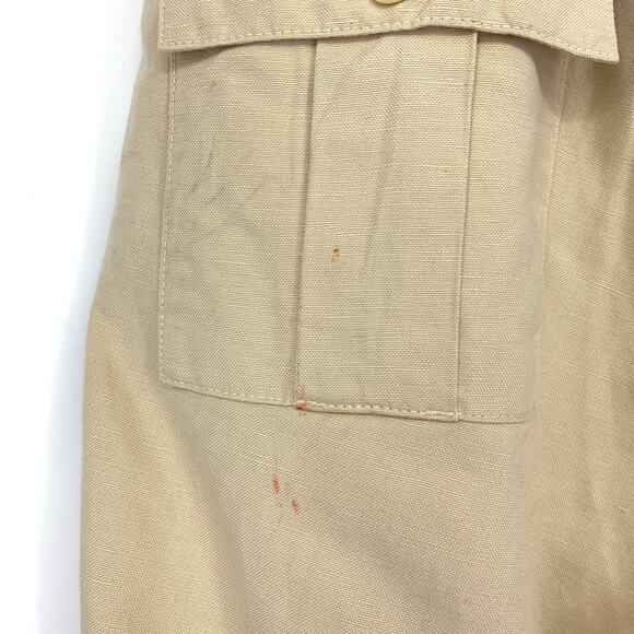 SOLD Banana Republic Heritage Straight Leg Linen Blend Pants Mens Sz 34 X 34 Tan - Picture 5 of 10